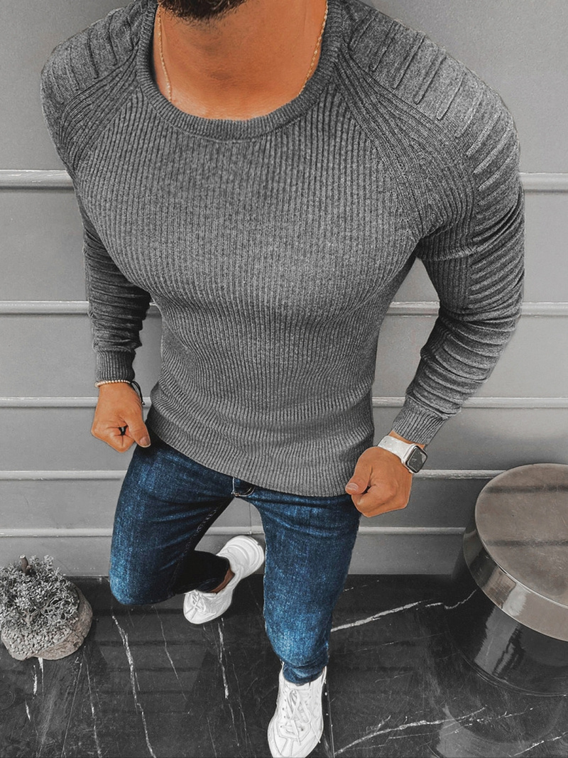 Sweter męski grafitowy OZONEE L/2642