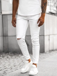 Spodnie jeansowe męskie białe OZONEE E/5391/01Z