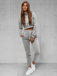 Komplet dresowy dwuczęściowy damski szary OZONEE JS/8C67/2Z