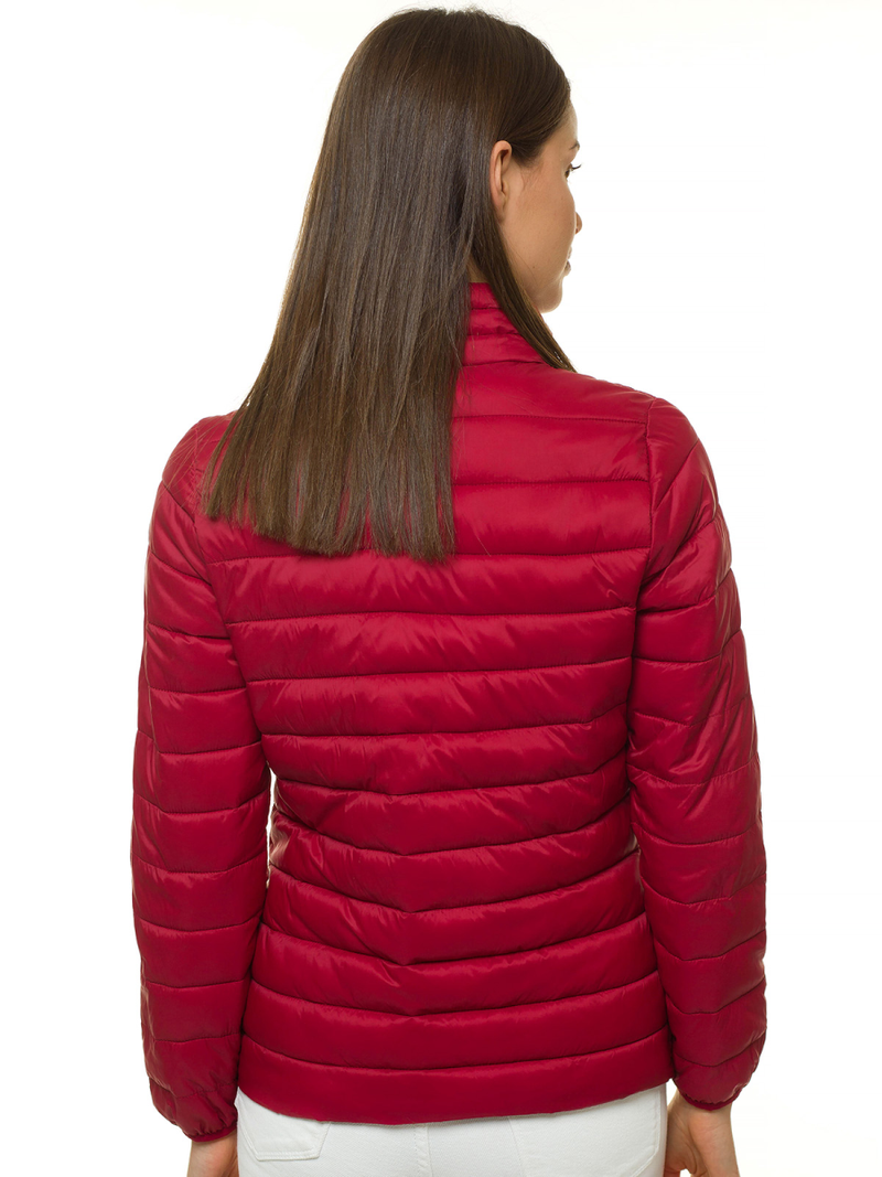 Kurtka przejściowa damska pikowana bordowa OZONEE JS/20311