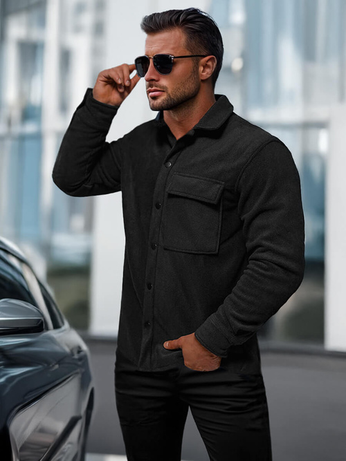 Класична сорочка чоловіча чорна OZONEE O/GOM23040Z