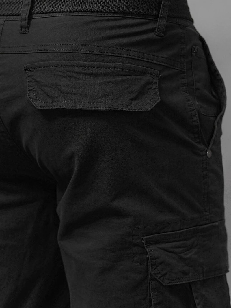 Spodenki męskie 3/4 chino czarne OZONEE T/XX160082/1