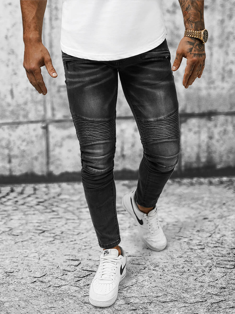 Spodnie jeansowe męskie szare OZONEE NB/MP0029GZ