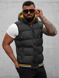 Kamizelka męska dwustronna z kapturem czarna OZONEE N/7127Z