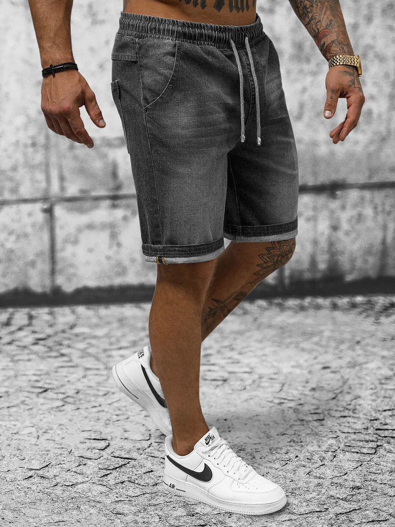 Шорти джинові чоловічі Графітові OZONEE NB/MP0276GC