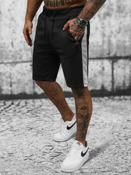 Spodenki dresowe męskie czarne OZONEE JS/8K281