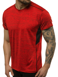 T-Shirt męski czerwony OZONEE JS/KS2102