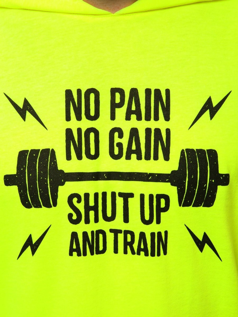 T-Shirt bez rękawów męski żółto-neonowy OZONEE MACH/M1216