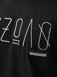 T-shirt męski loose fit czarny OZONEE O/QQ1185