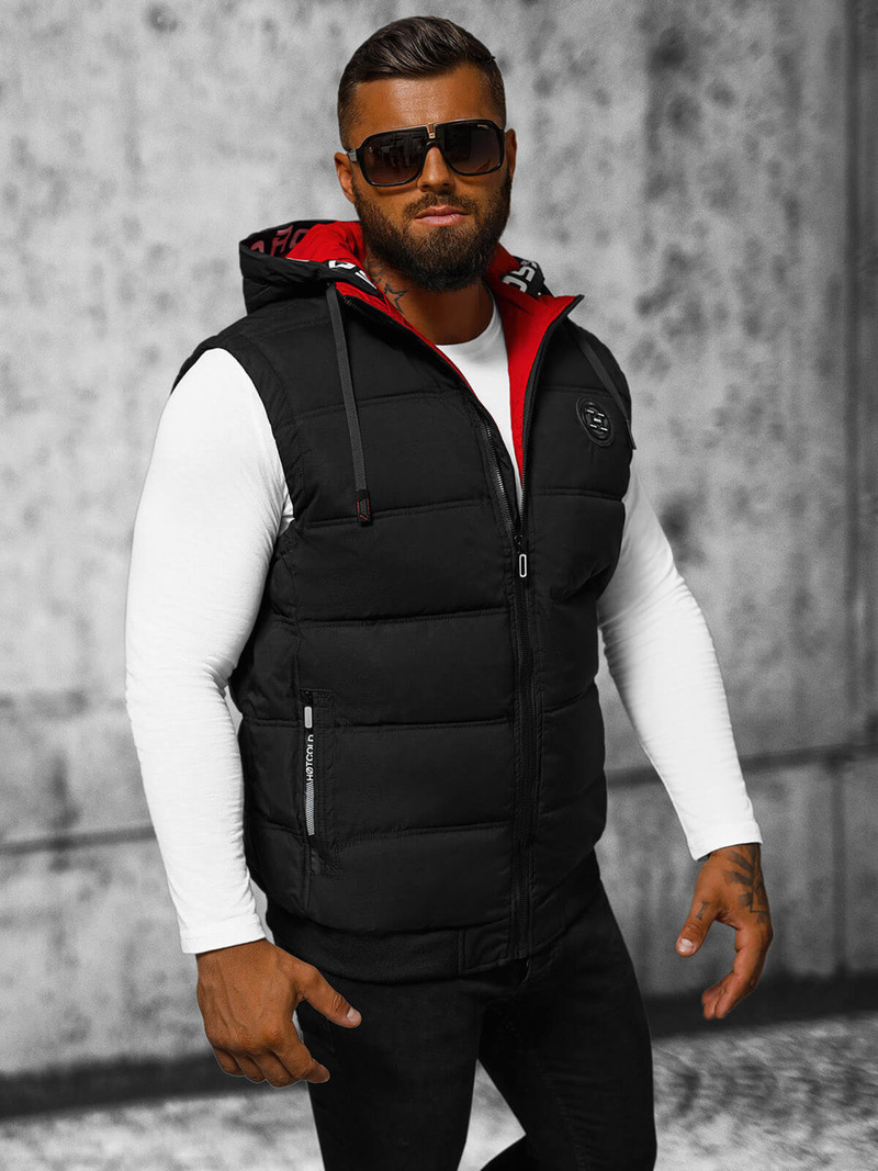 Безрукавка чоловіча чорна OZONEE JS/84M3027/392