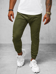 Spodnie męskie chino joggery khaki OZONEE O/399