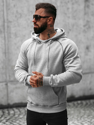Bluza z kapturem męska szara OZONEE O/8B152/2