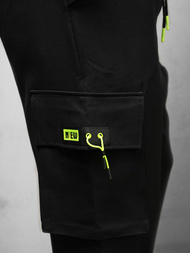 Spodnie męskie chino jogger czarne OZONEE O/CP150