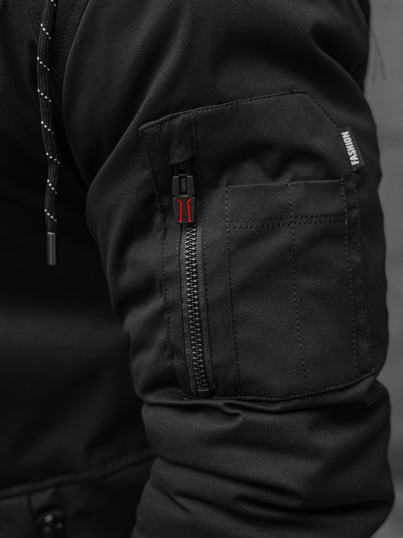 Kurtka zimowa męska czarna OZONEE JS/22M39/392