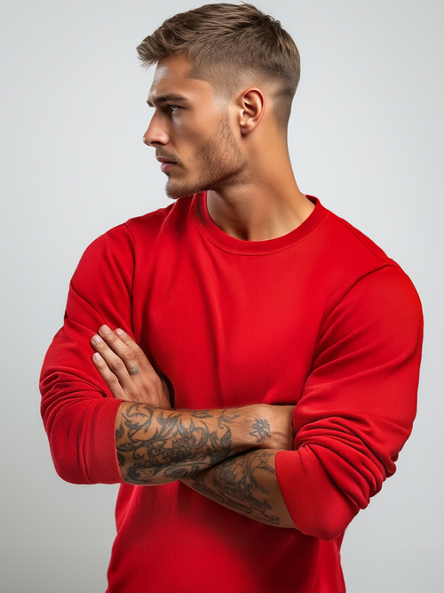 Толстовка чоловіча Червона OZONEE JS/2001-10Z