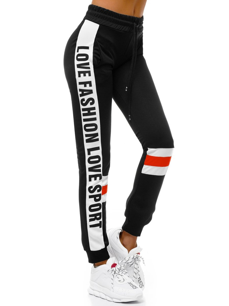 Спортивні штани жіночі Чорно-Червонi OZONEE O/82317