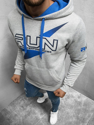 Bluza z kapturem męska szara OZONEE JS/X-33