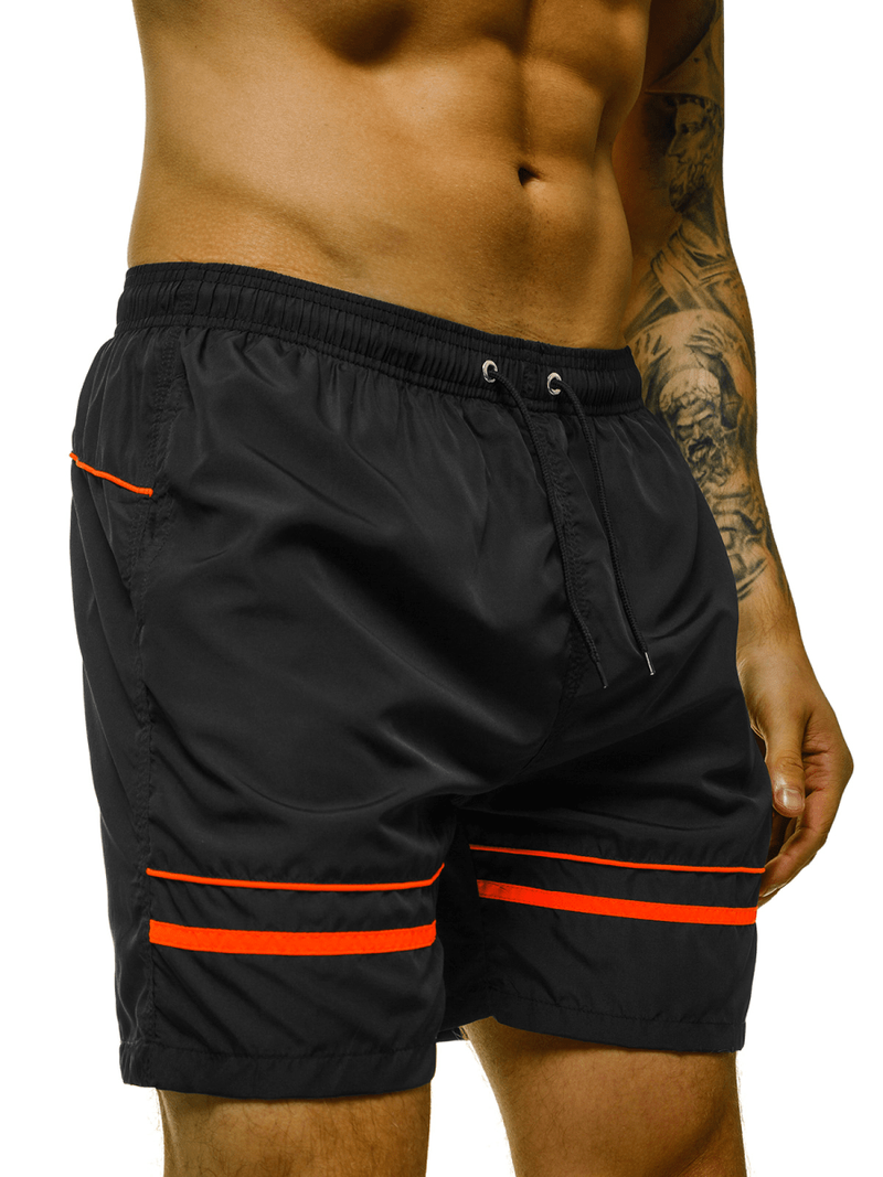 Шорти чоловічі чорно-оранжевий OZONEE O/YW07007/1/48
