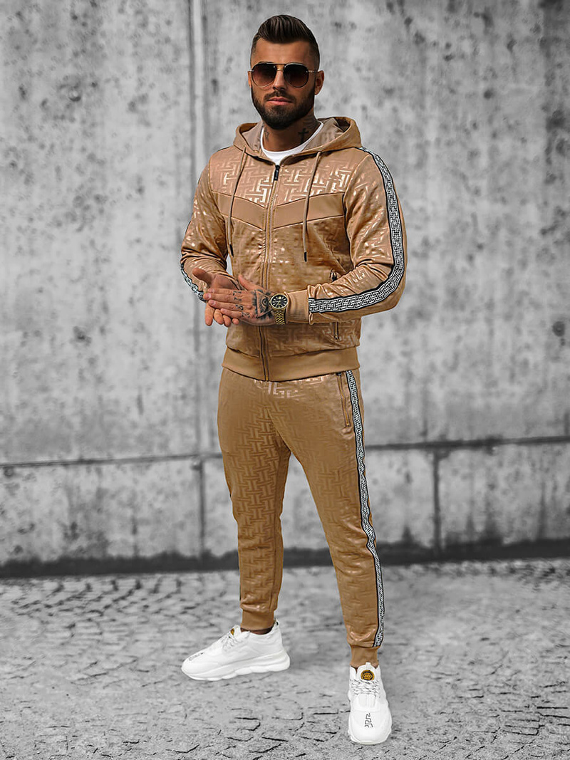 Чоловічий спортивний комплект Бежевий OZONEE O/3A165