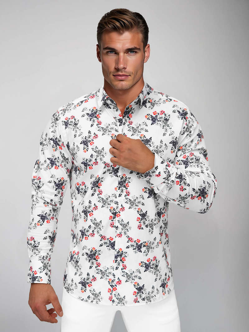 Cорочка чоловіча Бiла OZONEE O/V156