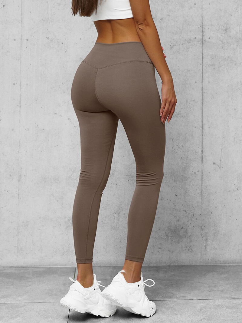 Legginsy damskie ciemno-beżowe OZONEE O/K9-JZ