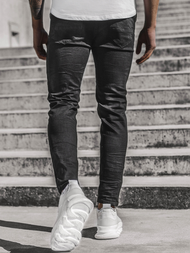 Spodnie męskie jeans czarne OZONEE T/82008