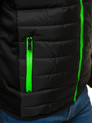 Kurtka przejściowa męska czarna OZONEE JS/M10002