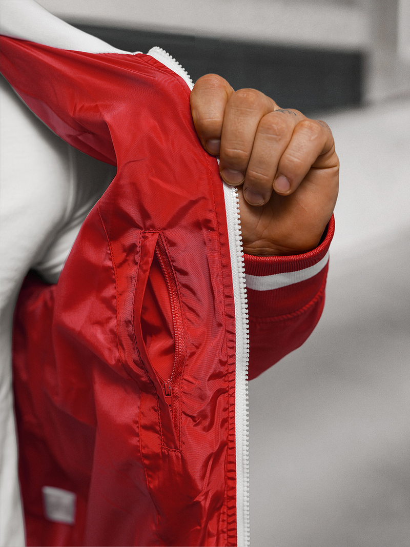 Kurtka męska czerwona OZONEE JS/5M3218/270