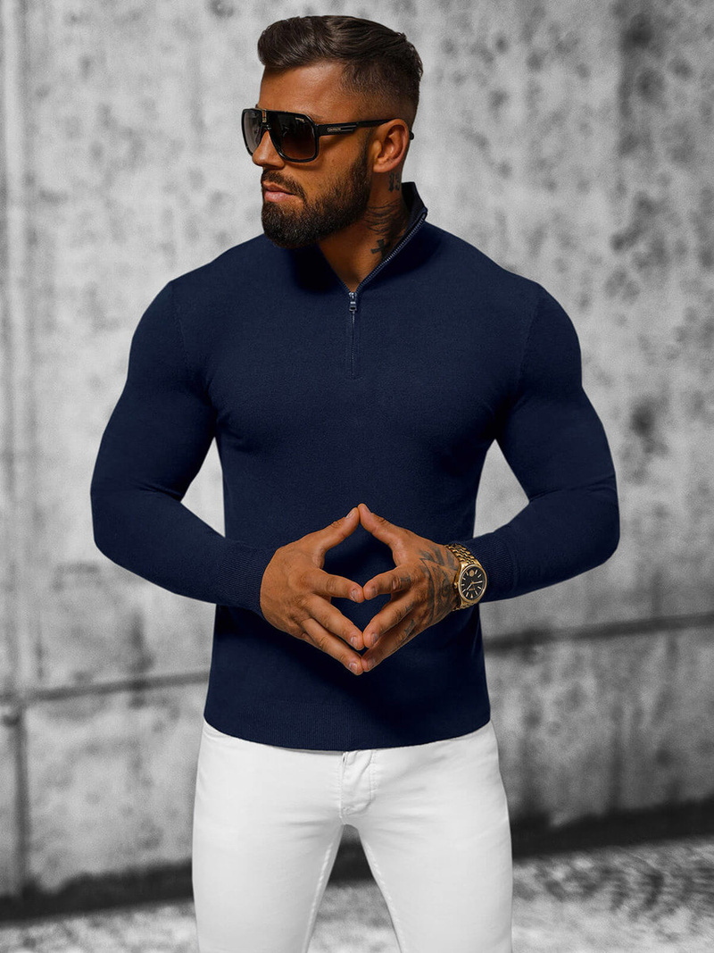 Светр чоловічій tемно-cинiй OZONEE NB/MM6007/6Z