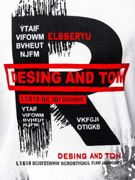 T-Shirt męski biały OZONEE JS/KS1945