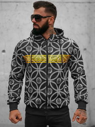 Bluza z kapturem męska rozpinana czarna OZONEE JS/B8123Z