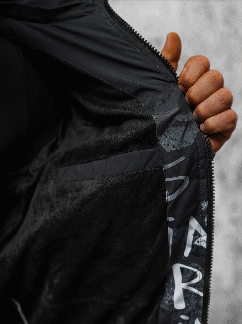 Куртка чоловіча Чорно-Бiла OZONEE JS/27M8102