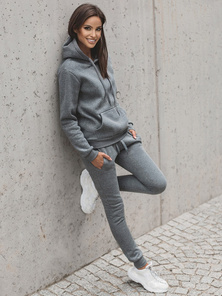 Komplet dresowy dwuczęściowy damski grafitowy OZONEE JS/68C20382/5