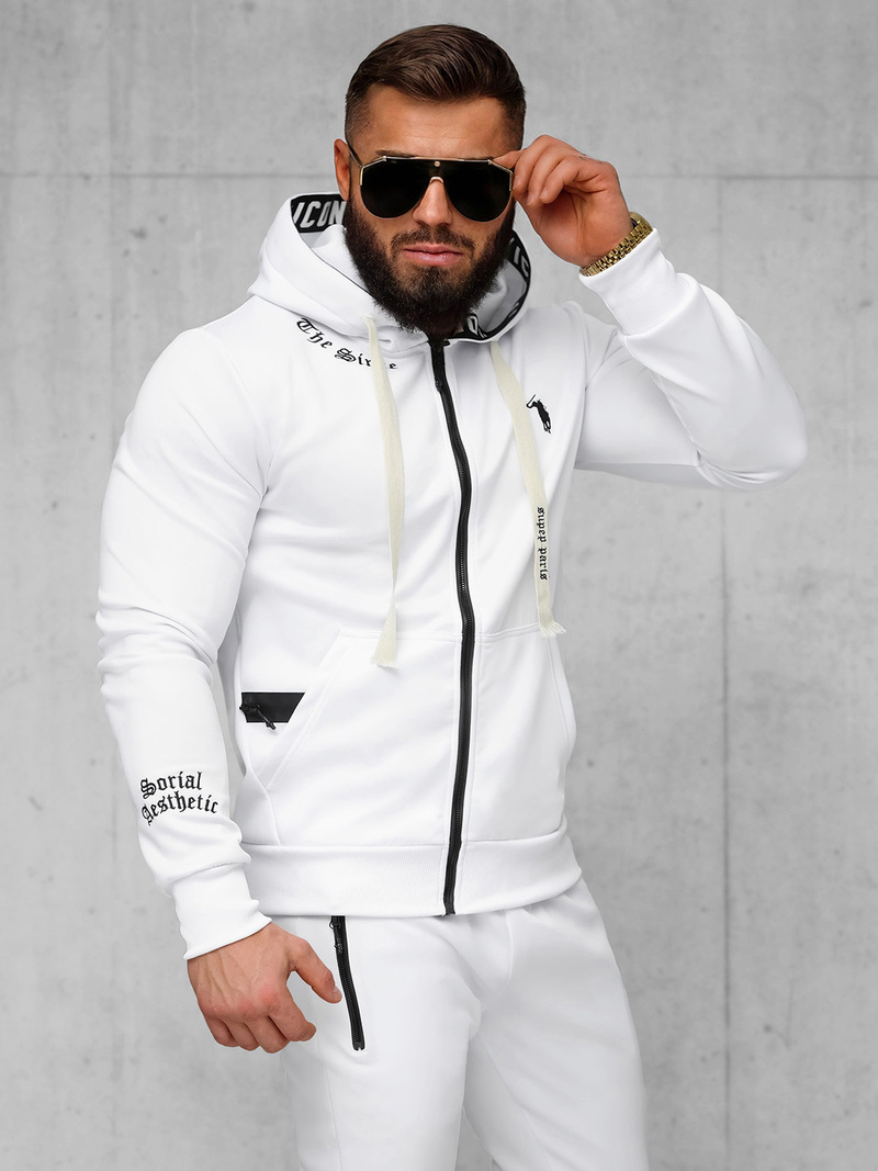 Komplet dresowy męski biały OZONEE O/LN11675