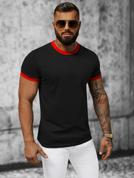 T-shirt męski czarny OZONEE JS/8T83/3Z