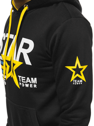 Bluza z kapturem męska czarna OZONEE JS/X-53