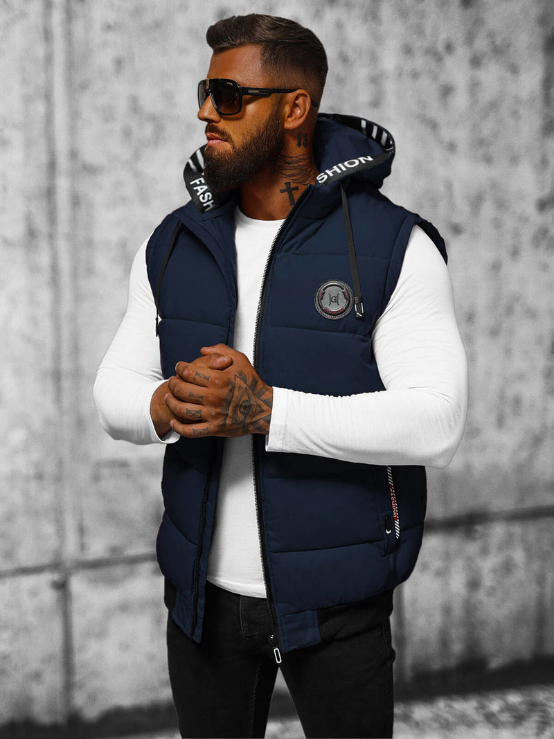 Безрукавка чоловіча tемно-cиня OZONEE JS/84M3028/215/X