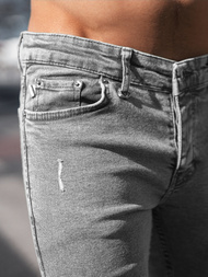 Spodnie jeansowe męskie grafitowe OZONEE DO/2446