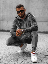 Спортивний костюм чоловічій ciрий OZONEE O/D8160/9157