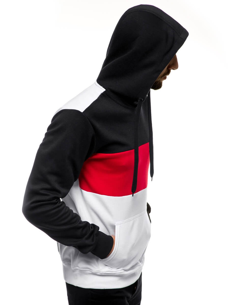 Bluza z kapturem męska biała OZONEE JS/JZ11059Z