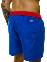Spodenki kąpielowe męskie niebiesko-czerwone OZONEE ST005-3
