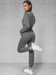 Komplet dresowy dwuczęściowy damski grafitowy OZONEE JS/8C78/5