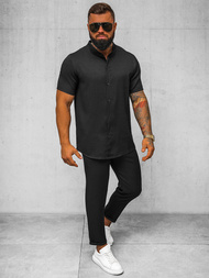 Spodnie męskie chino czarne OZONEE O/K971SP