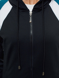 Komplet dresowy dwuczęściowy czarny OZONEE JS/YW06007/1/18