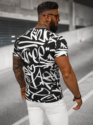 T-shirt męski czarny OZONEE JS/8T1200/3