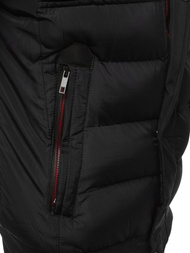 Kurtka zimowa męska pikowana czarna OZONEE JB/JP1185