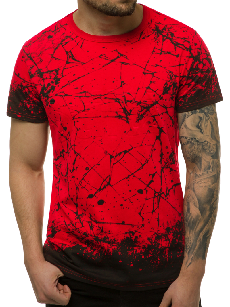 Футболка чоловіча Червона OZONEE JS/SS11019