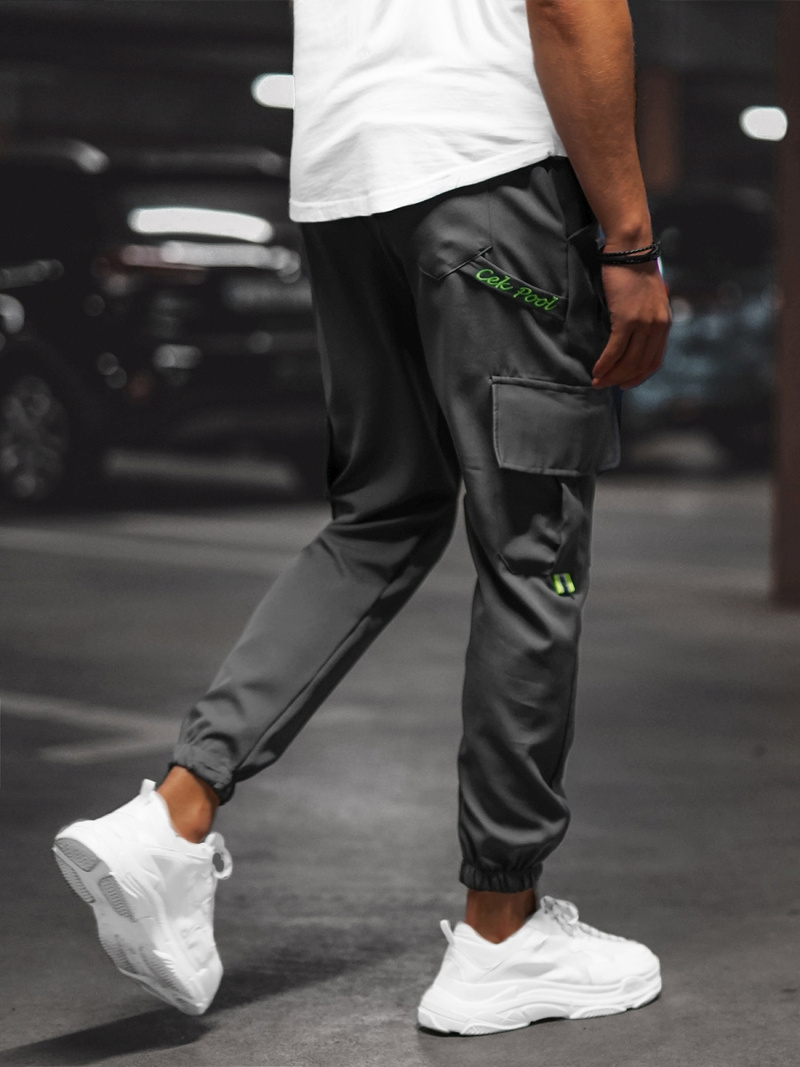 Чоловічі штани джоггери чинос графіт OZONEE O/CP149Z