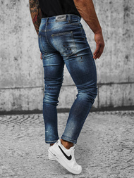 Spodnie jeansowe męskie ciemno-niebieskie OZONEE NB/MP0170BS