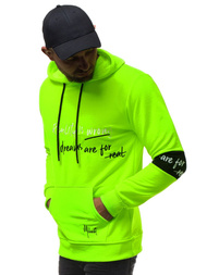Bluza z kapturem męska zielona-neon OZONEE MACH/3105Z